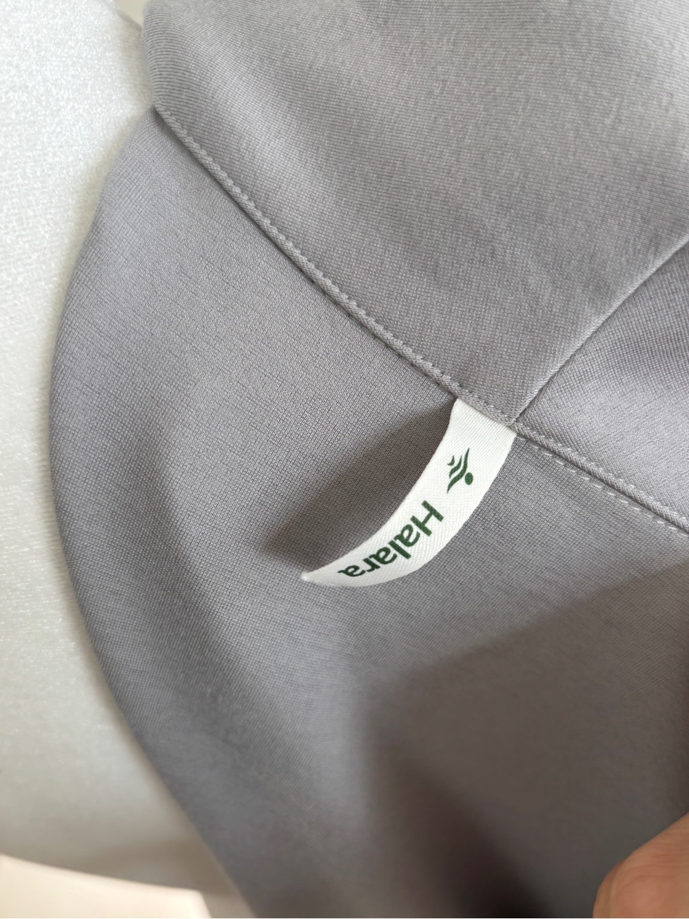 HALARA Gray Open-Front Draped stretchy knit Blazer / jacket / cardigan - Picture 5 of 7